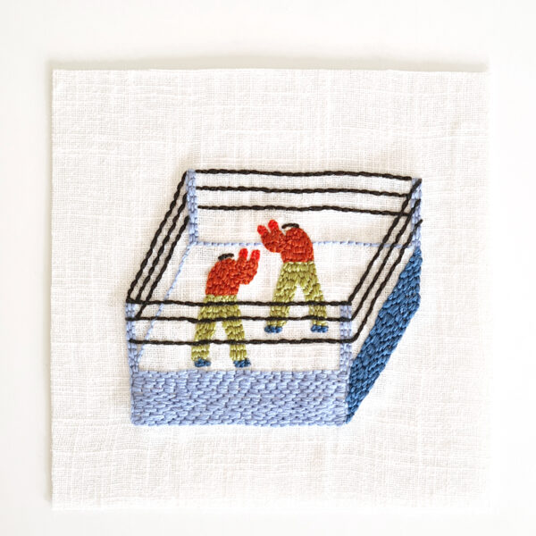 Embroidery »Boxing Match«